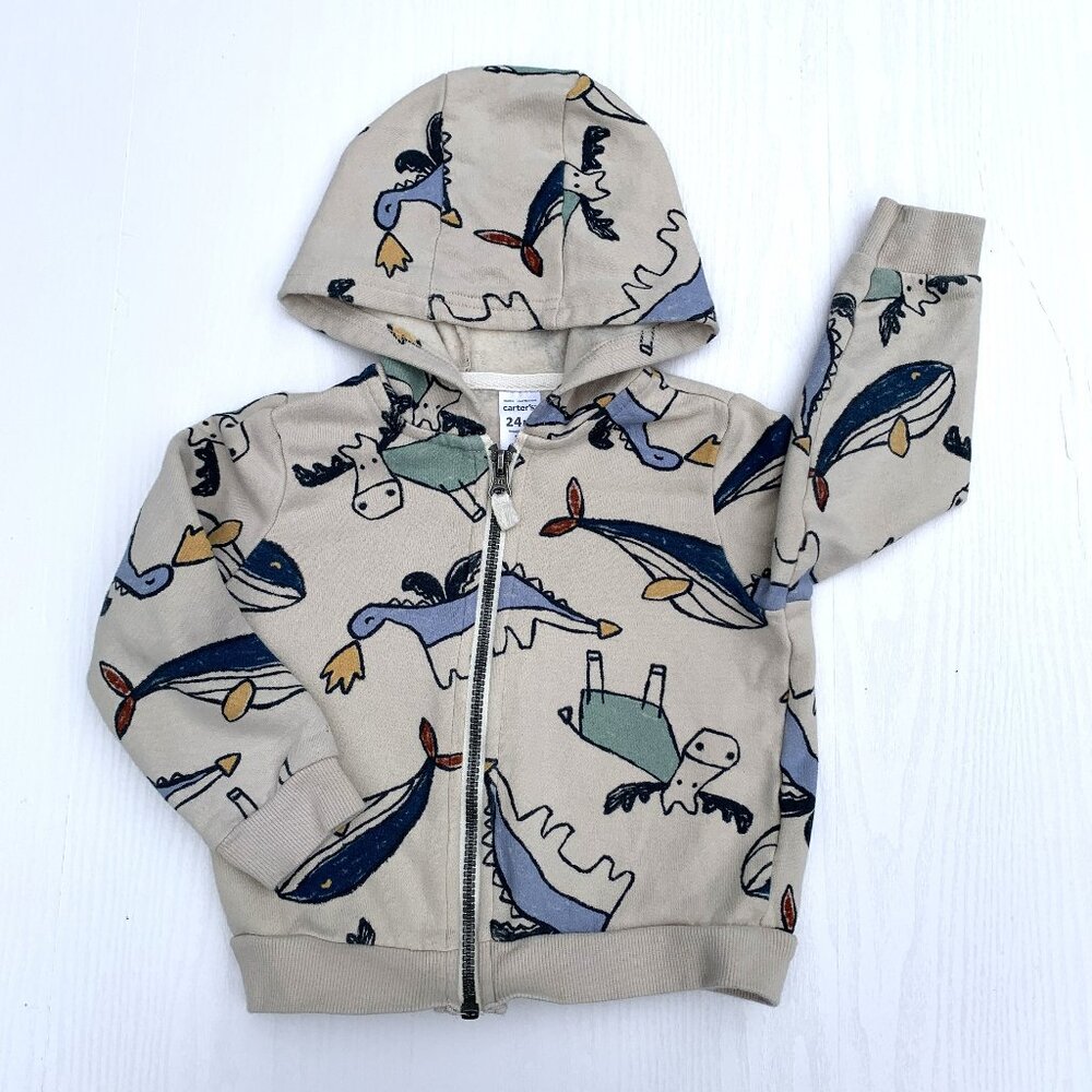 Infant Carter’s Unisex Hooded Sweatshirt Size 24 Months